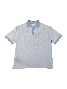 Loewe Logo Embroidered Cotton Pique Polo Shirts Sky Blue